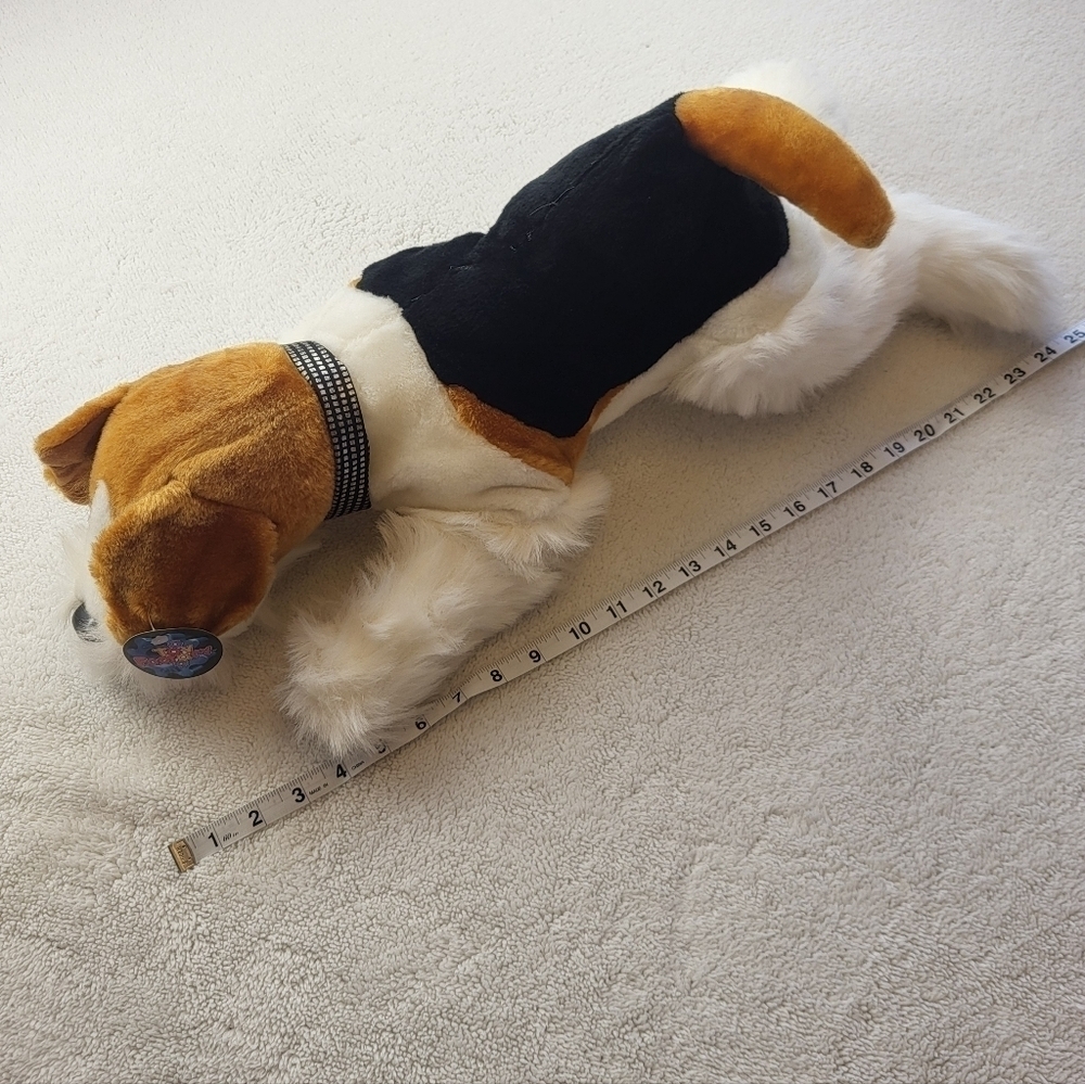 Toy Factory Plush Dog Toy with Black and Brown Coat Stuffie Plushie All Ages NWT - Picture 4 of 6